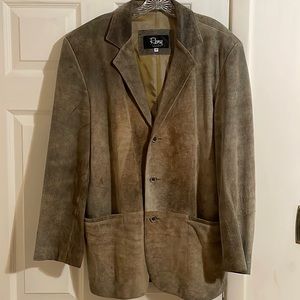Remy Leather Blazer, 42, Tan